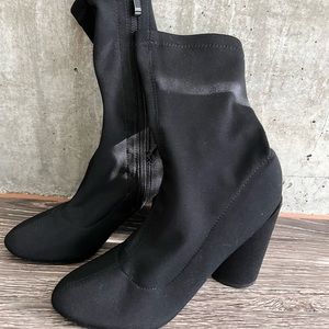 Black cloth booties
